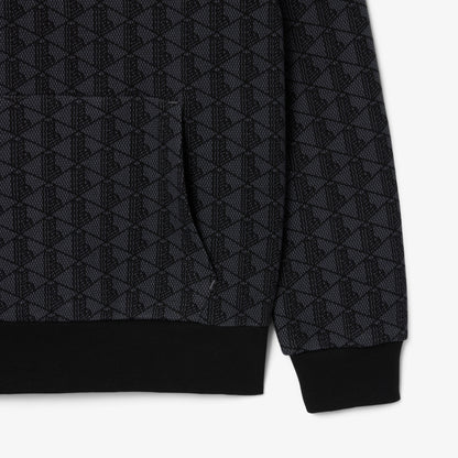 Lacoste Monogram Erkek Siyah Hoodie