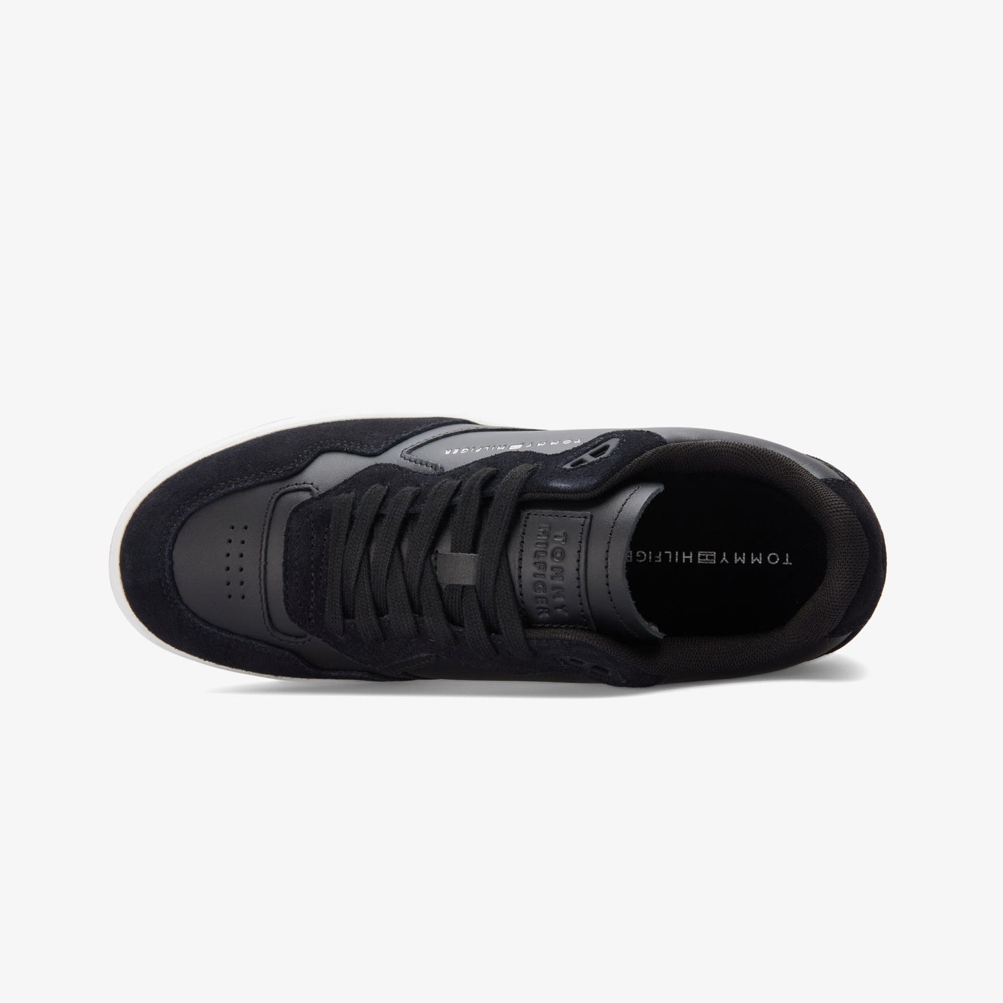 Tommy Jeans Leather Logo Basketball Erkek Siyah Sneaker