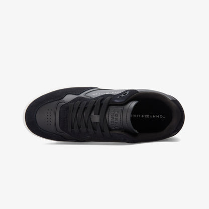 Tommy Jeans Leather Logo Basketball Erkek Siyah Sneaker