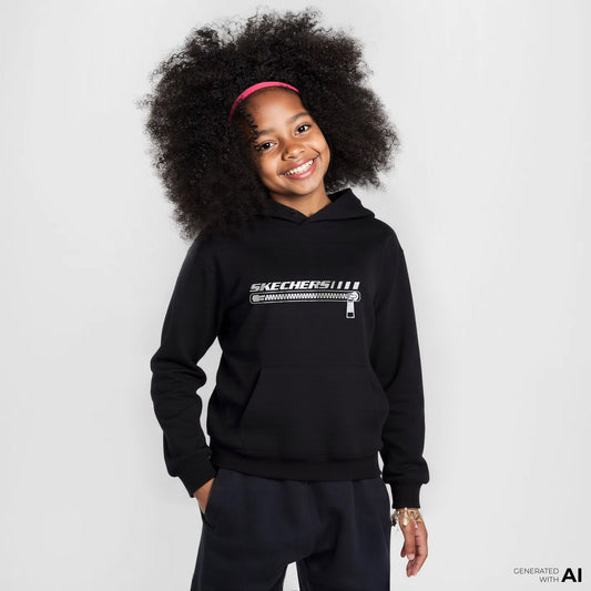 Skechers B 2xi-lock Çocuk Siyah Hoodie
