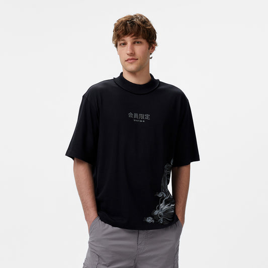 United4 Örme Comfort Erkek Siyah T-shirt
