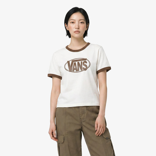 Vans Center Chest Ringer Kadın Beyaz T-shirt