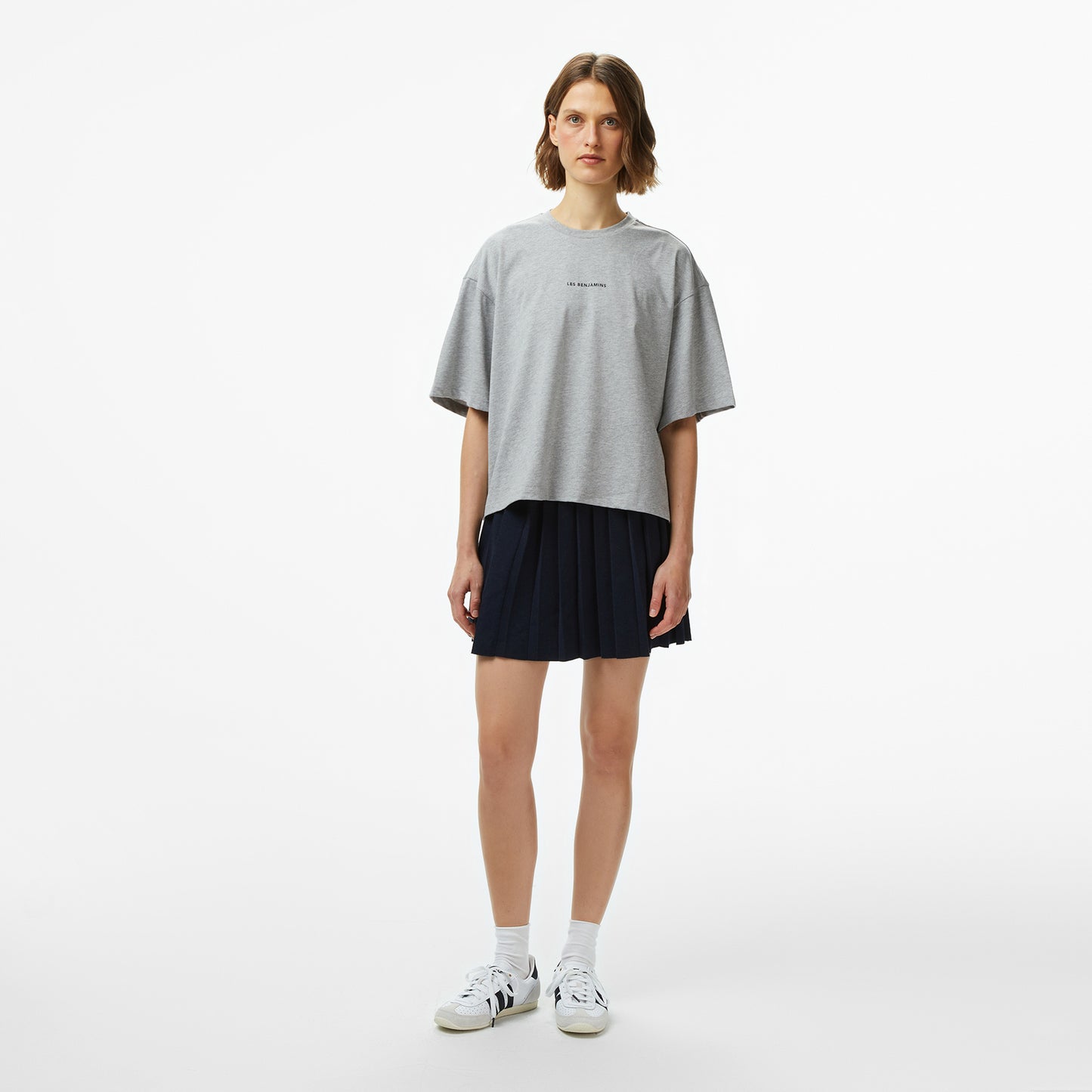 Les Benjamins Kadın Gri T-shirt