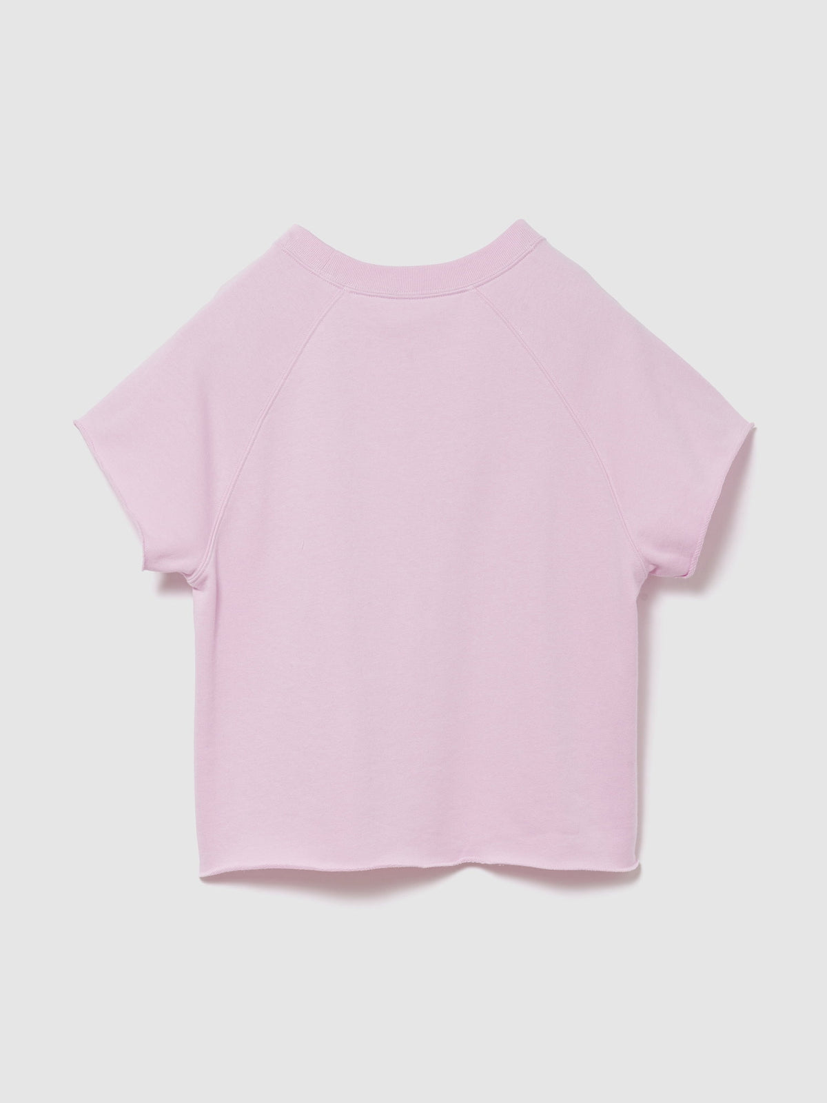 Açık Pembe Relaxed Fransız Havlu Kumaş Grafik Baskılı T-shirt