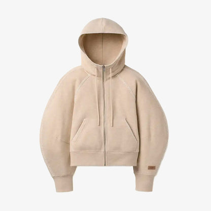 Ugg Classic Full-zip Kadın Krem Sweatshirt