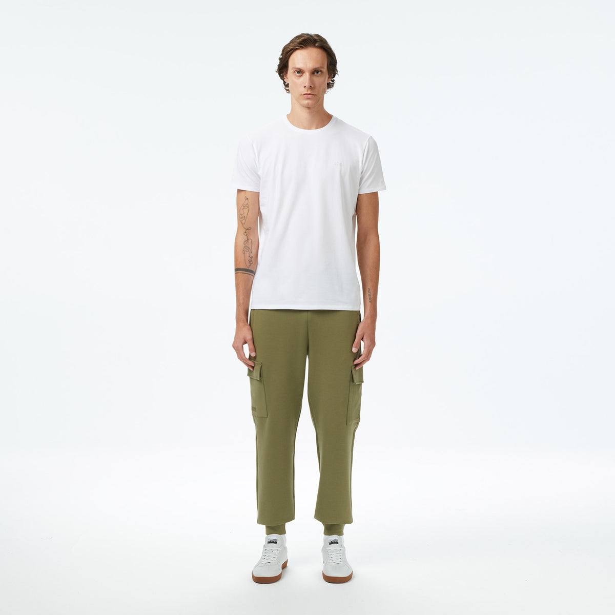 Lacoste Erkek Slim Fit Bisiklet Yaka Beyaz T-shirt