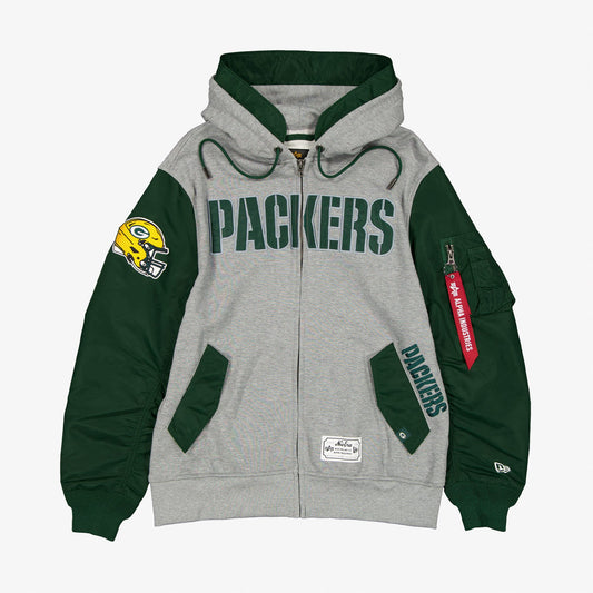 New Era Alpha Industries X Green Bay Packers Ma-1 Erkek Polar Ceket