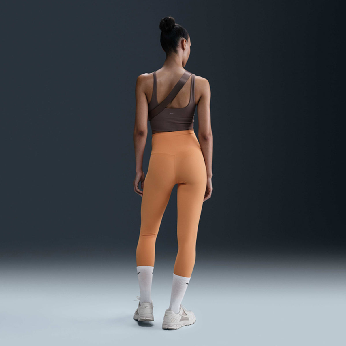 Nike Dri-fıt Zenvy Hr 7/8 Rib Tght Kadın Turuncu Tayt