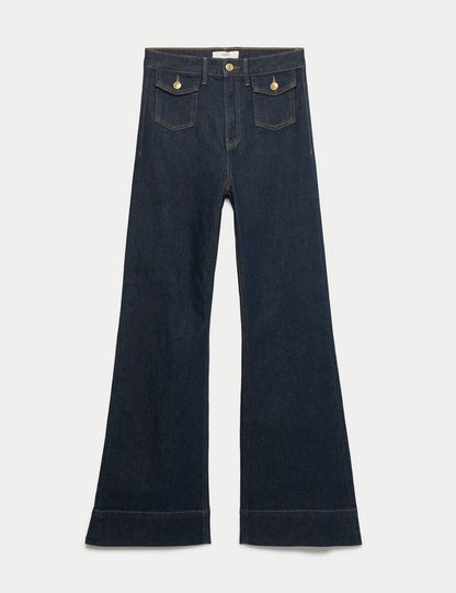 Yüksek Bel Flare Jean