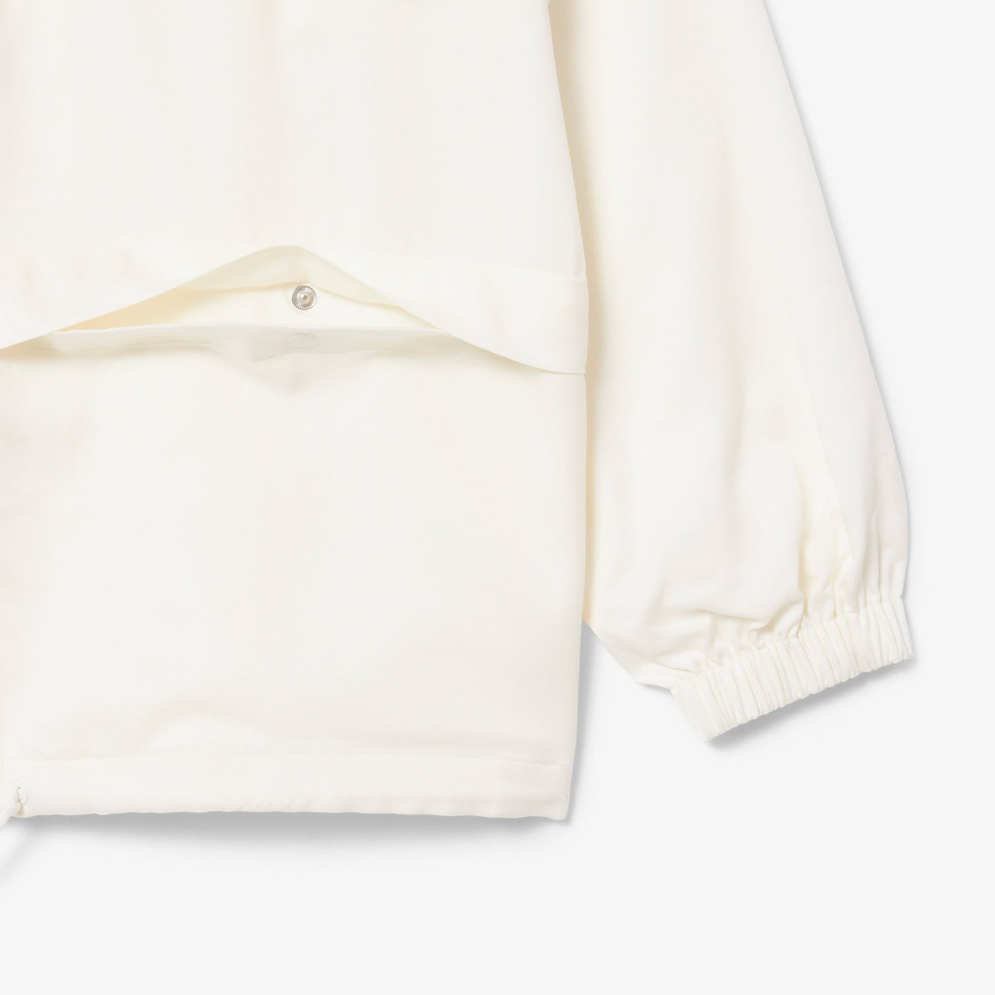 Lacoste Kadın Oversize Fit Dik Yaka Krem Ceket