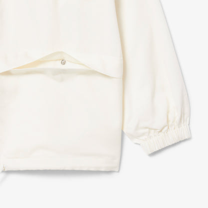 Lacoste Kadın Oversize Fit Dik Yaka Krem Ceket