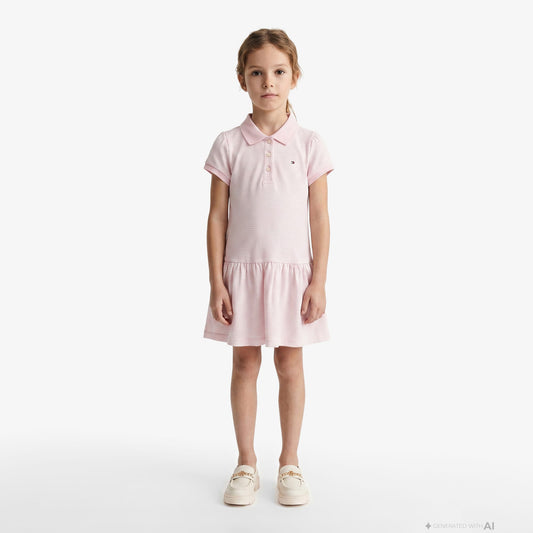 Tommy Hilfiger Little Çocuk Pembe Elbise