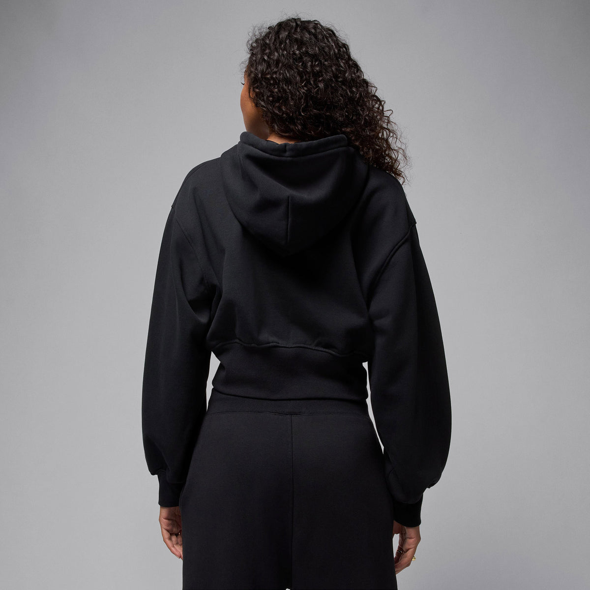 Jordan Flight Fleece Kadın Siyah Kapüşonlu Eşofman Üstü