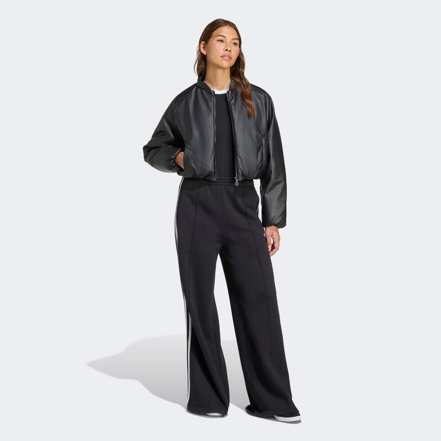 Adidas Pleather Bomber Kadın Siyah Ceket