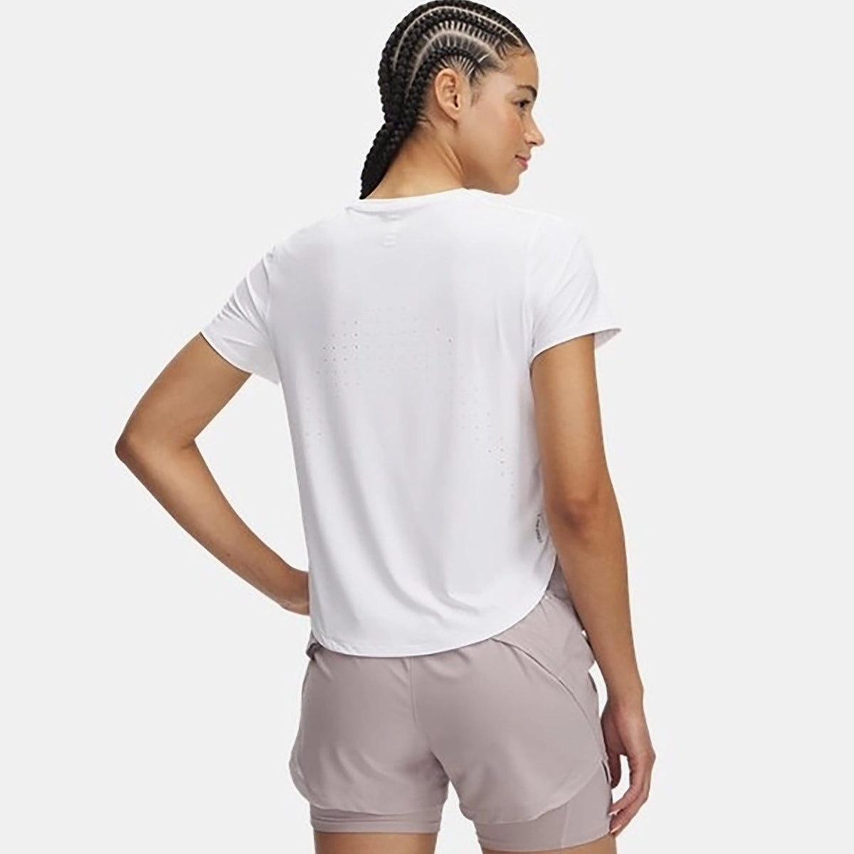 Under Armour Launch Elite Kadın Beyaz T-shirt