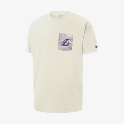 Nike Los Angeles Lakers Courtside Erkek Beyaz T-shirt