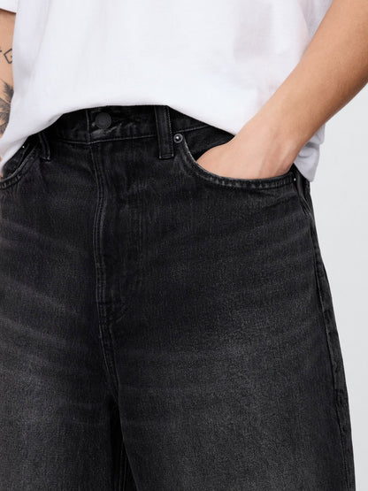Siyah 10.5 Baggy Denim Şort