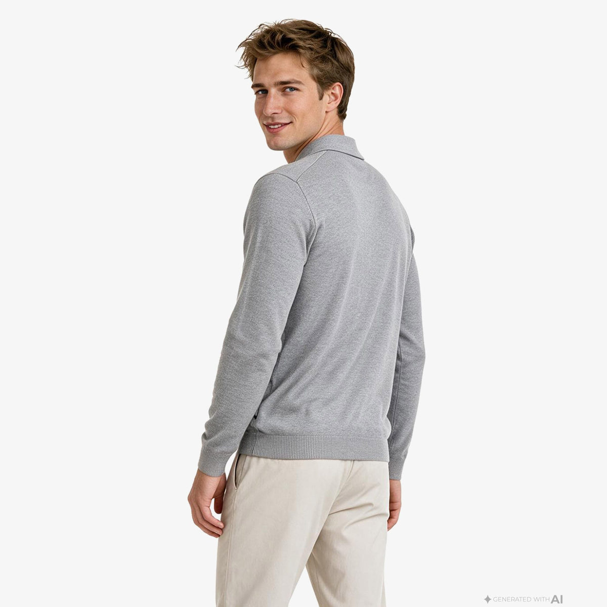Nautica Erkek Gri Regular Fit Triko