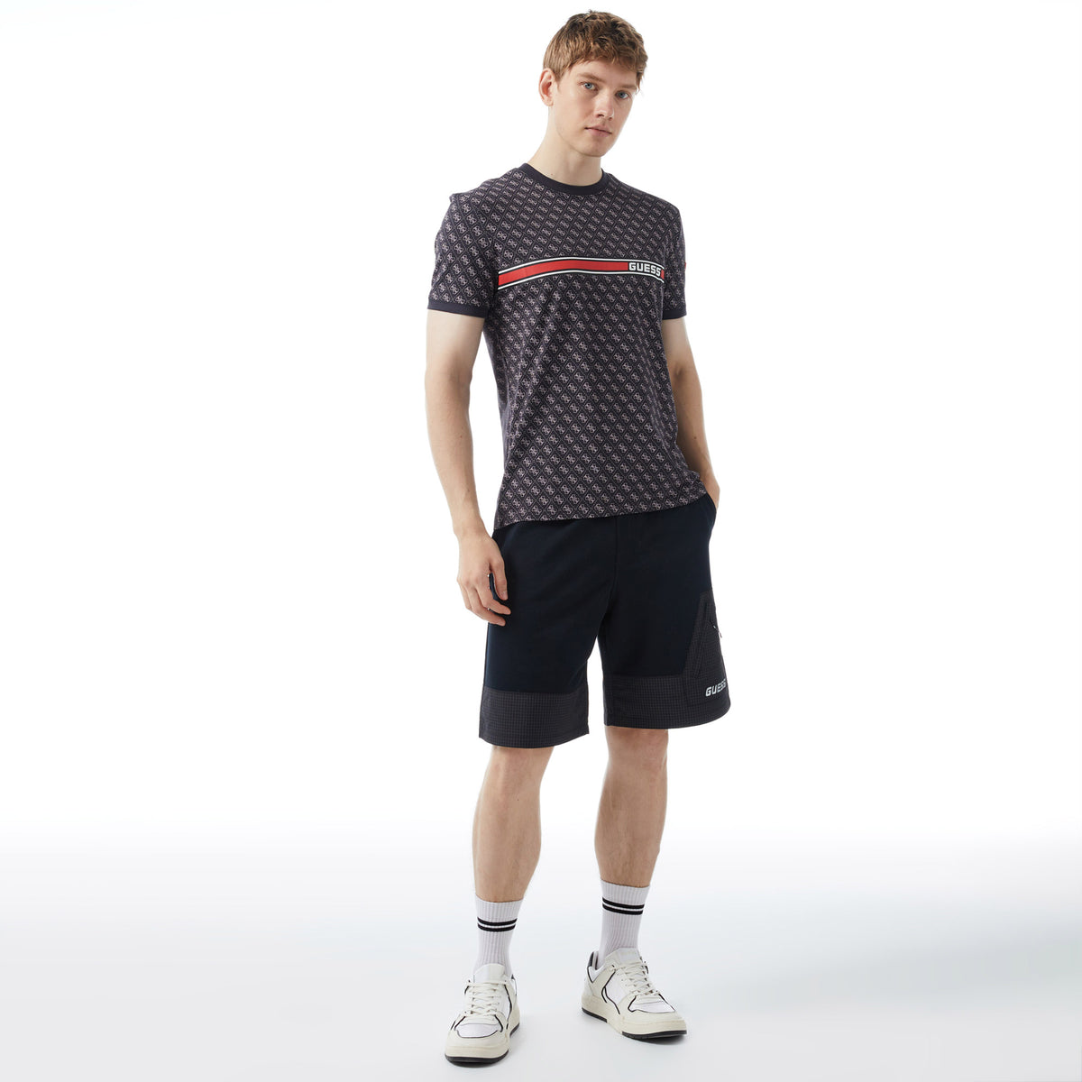 Guess Jamey Mid Organic Erkek Siyah T-shirt