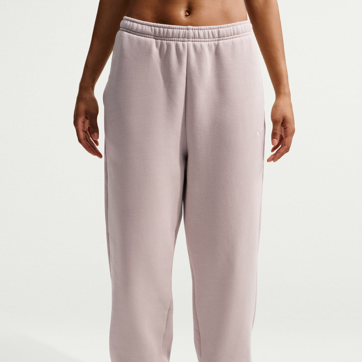 Nike Studio Fleece Oversize Dar Paça Kadın Bej Eşofman Altı