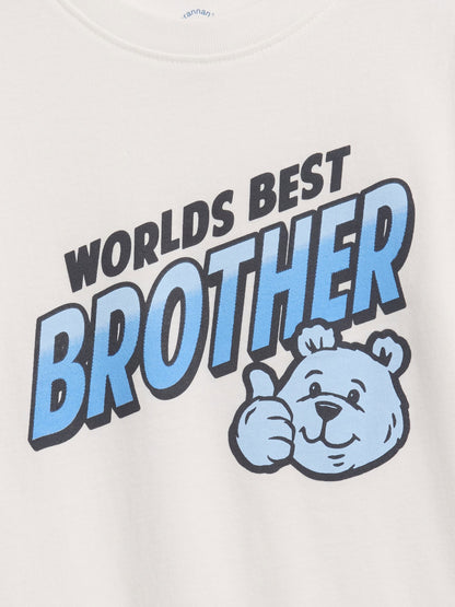 Beyaz Grafik Baskılı T-shirt