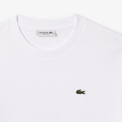 Lacoste Kadın Relaxed Fit Bisiklet Yaka Beyaz T-shirt