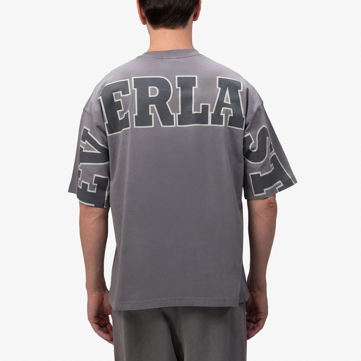 Everlast Giant Logo Oversize Koyu Gri Erkek T-shirt