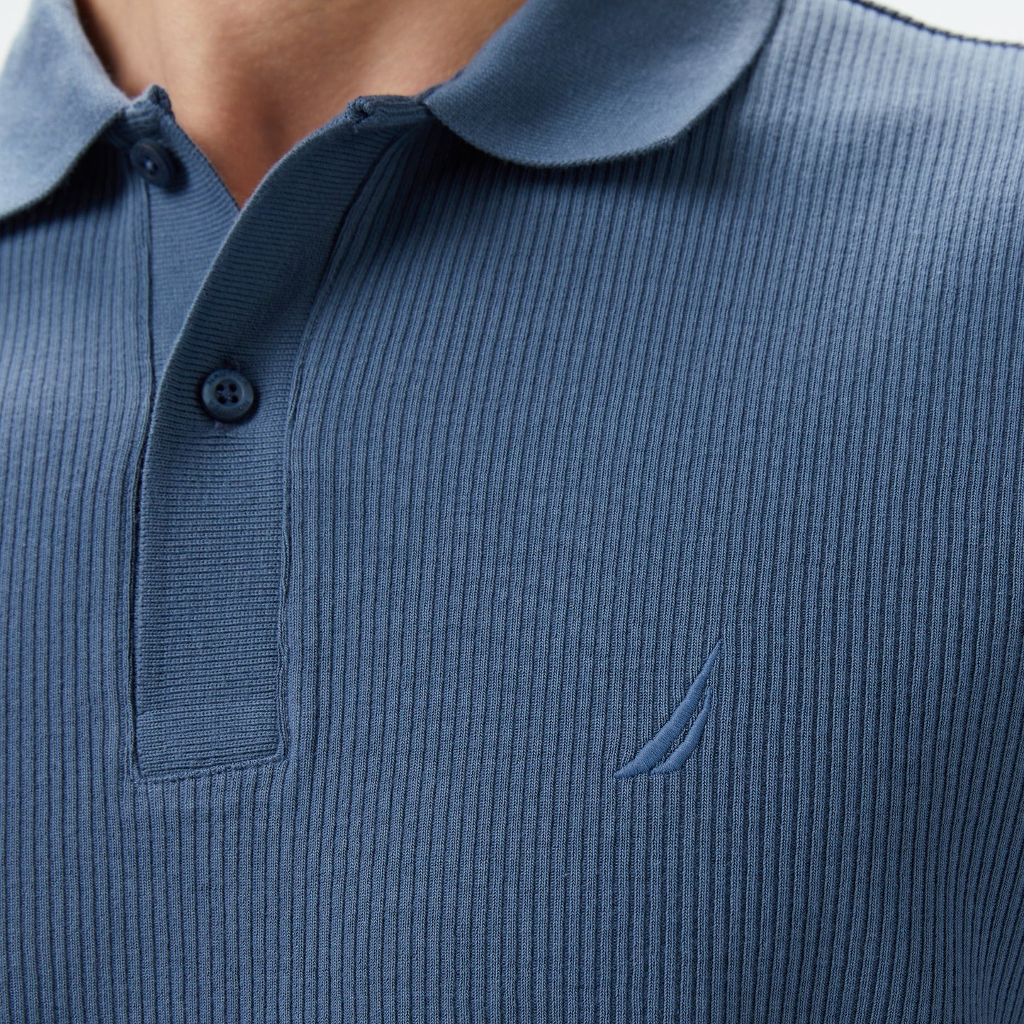 Nautica Erkek Mavi Slim Fit Polo Yaka T-shirt