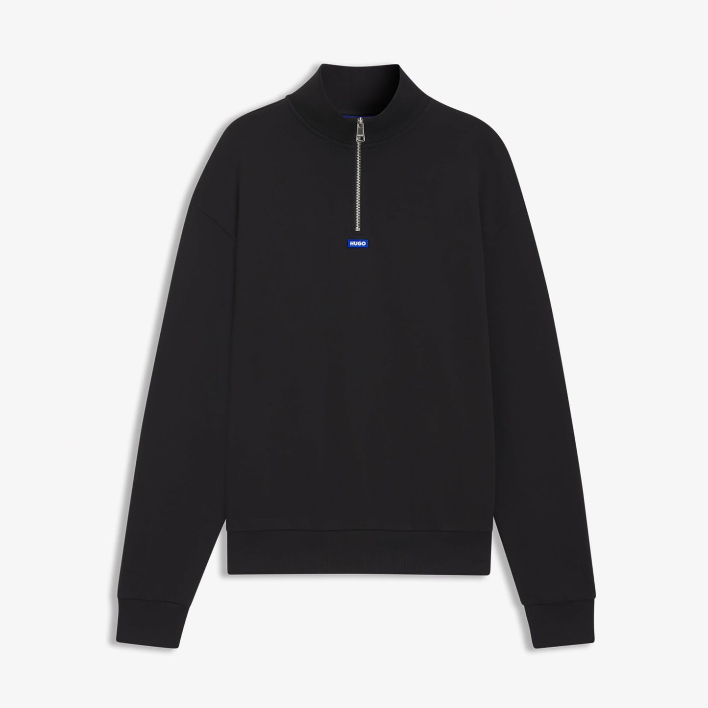 Hugo Neeler Half Zip Erkek Siyah Sweatshirt
