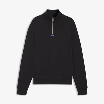 Hugo Neeler Half Zip Erkek Siyah Sweatshirt