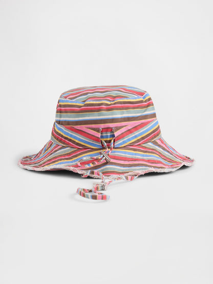 Çok Renkli Frayed Bucket Şapka