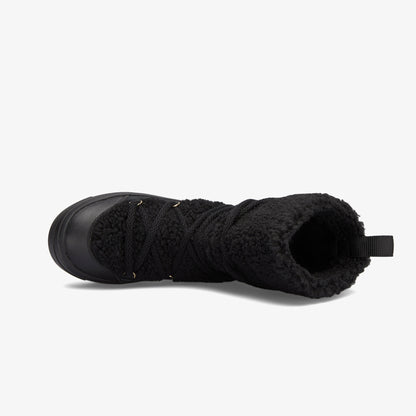 Tommy Hilfiger Lace-up Faux Shearling Kadın Siyah Bot
