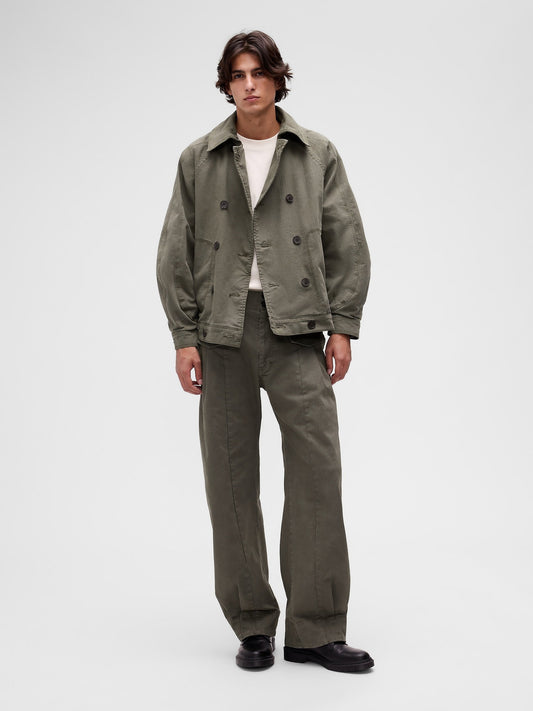 Haki Gapstudio Herringbone Baggy Pantolon