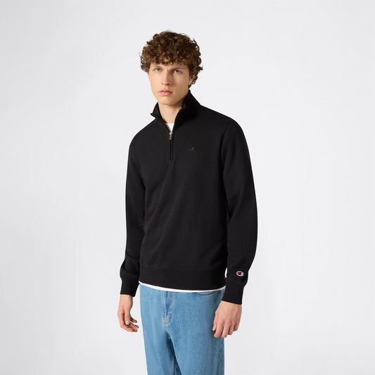 Champion Half Zip Erkek Siyah Sweatshirt