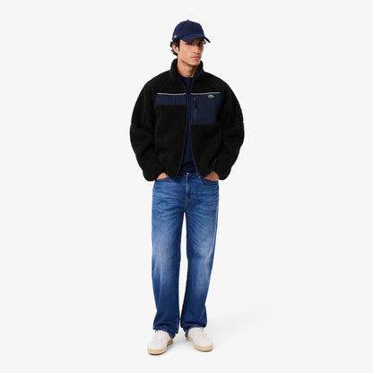 Lacoste Erkek Regular Fit Fermuarlı Renk Bloklu Siyah Mont