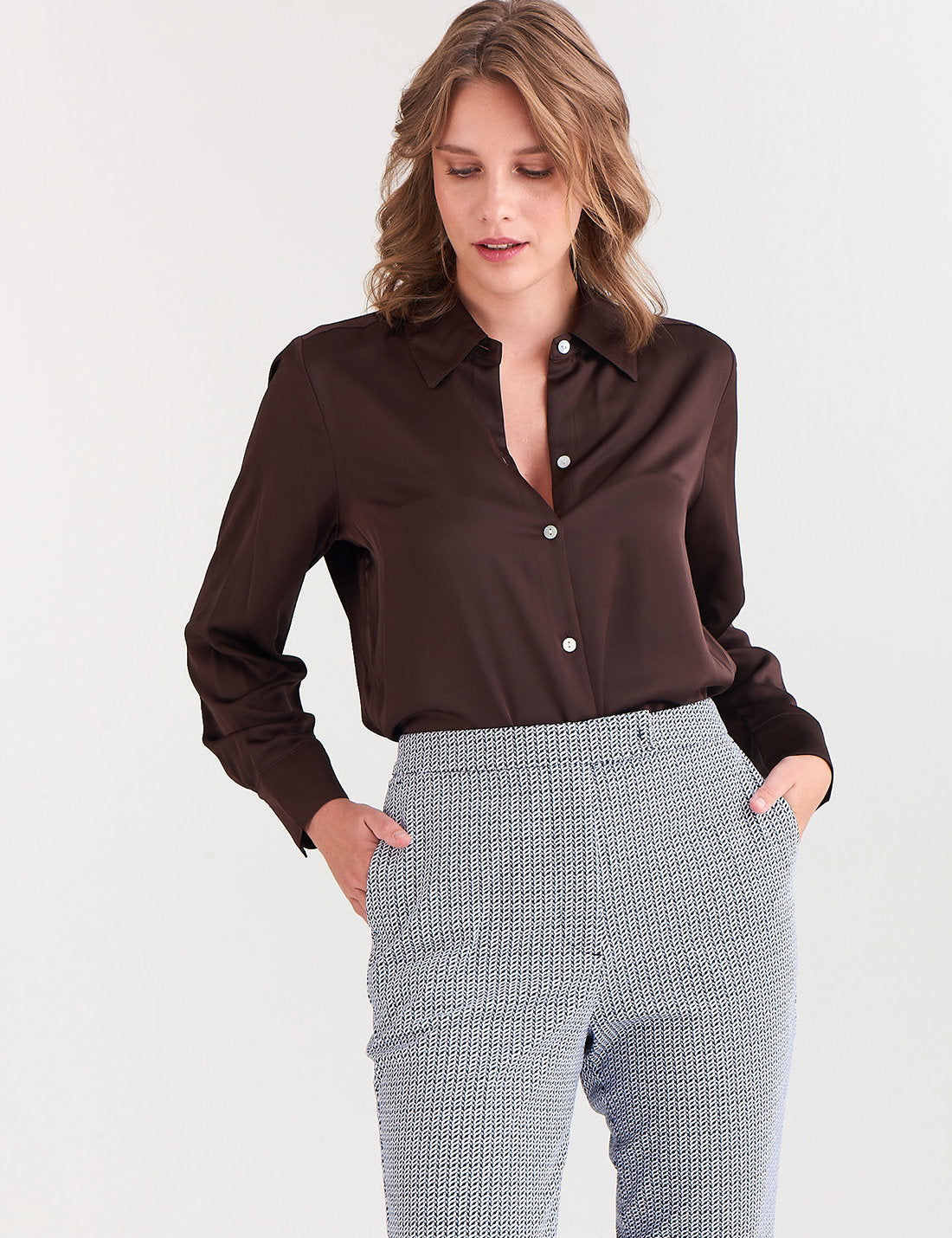 Yüksek Bel Slim Fit Pantolon
