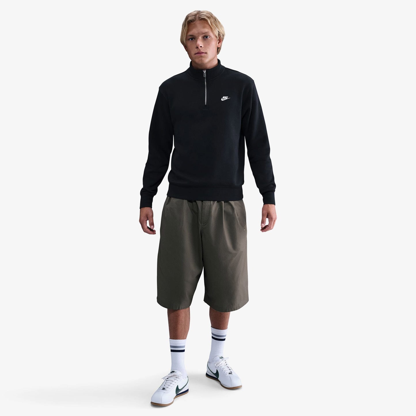 Nike Sportswear Club Fleece Top Erkek Siyah Sweatshirt