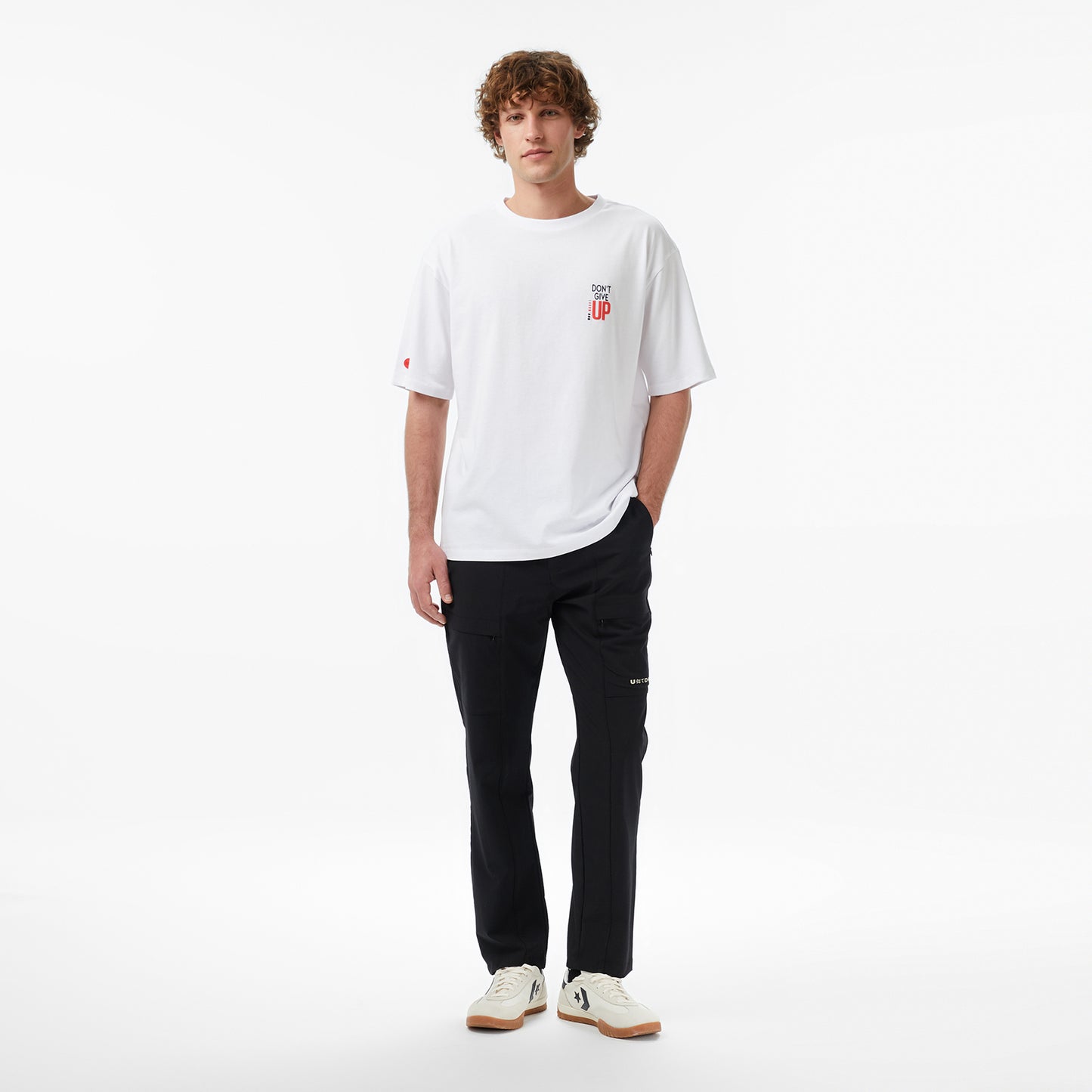 United4 Regular Fit Erkek Beyaz T-shirt