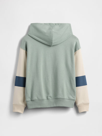 Yeşil Relaxed Gap Logo Fransız Havlu Kumaş Sweatshirt
