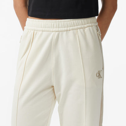 Calvin Klein Stretch Terry Track Kadın Beyaz Eşofman Altı