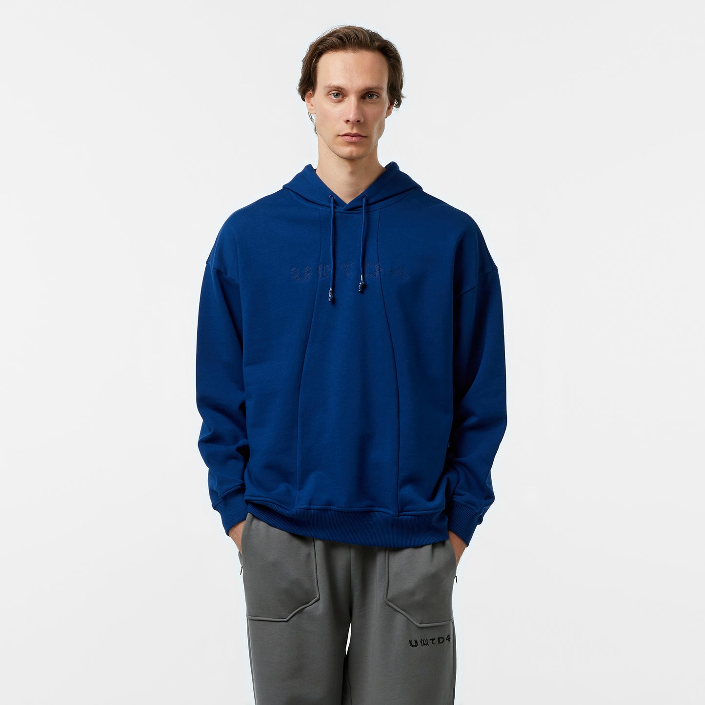 United4 Pieces Erkek Mavi Hoodie