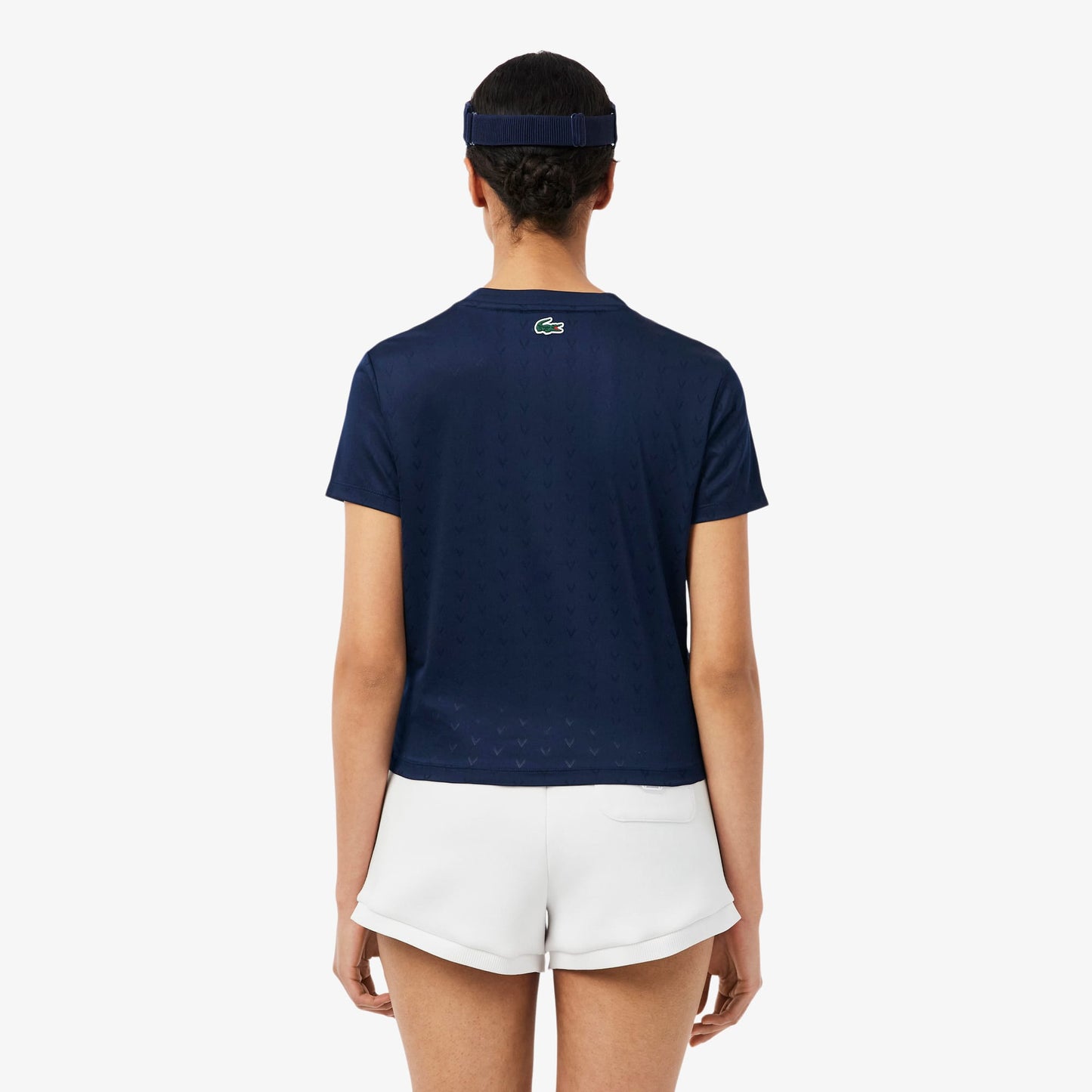 Lacoste Slim Fit Kadın Lacivert T-shirt