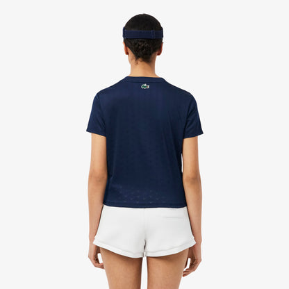 Lacoste Slim Fit Kadın Lacivert T-shirt