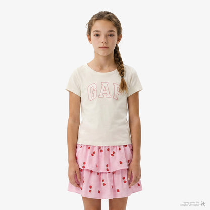 Gap Logo Çocuk Krem T-shirt