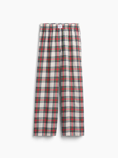 Beyaz Recycled Flannel Pijama Altı