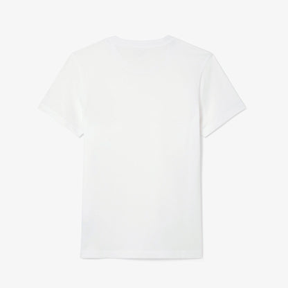 Lacoste Tennis X Novak Djokovic Erkek Bisiklet Yaka Baskılı Beyaz T-shirt & Şapka Seti