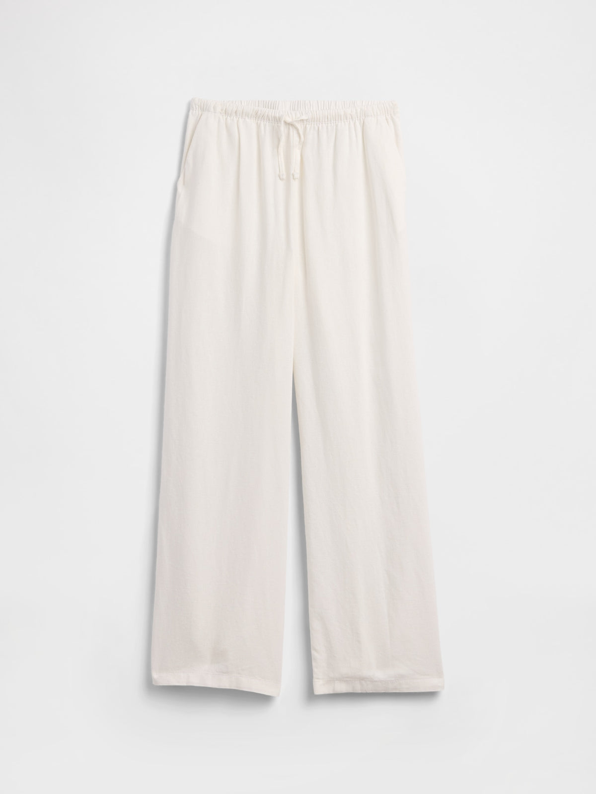 Beyaz Relaxed Pull-on Wide-leg Pantolon