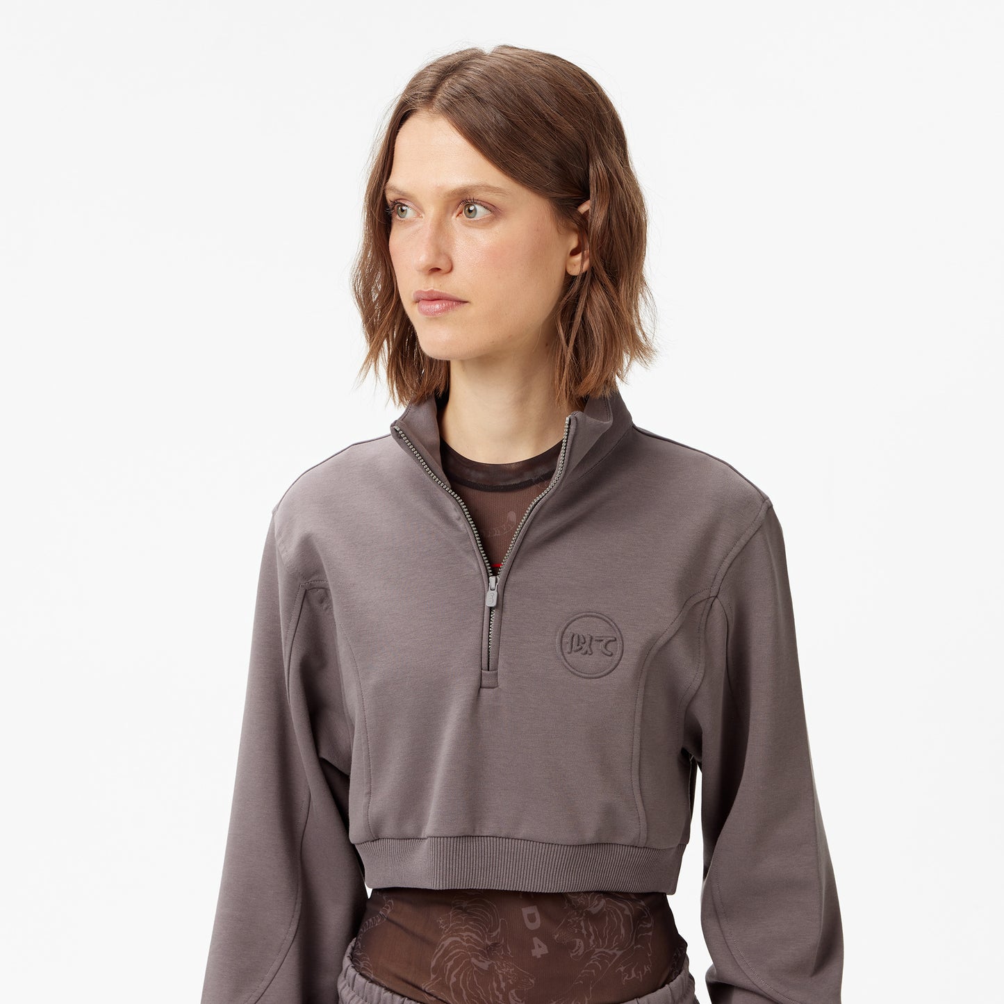 United4 Classic Kadın Gri Sweatshirt
