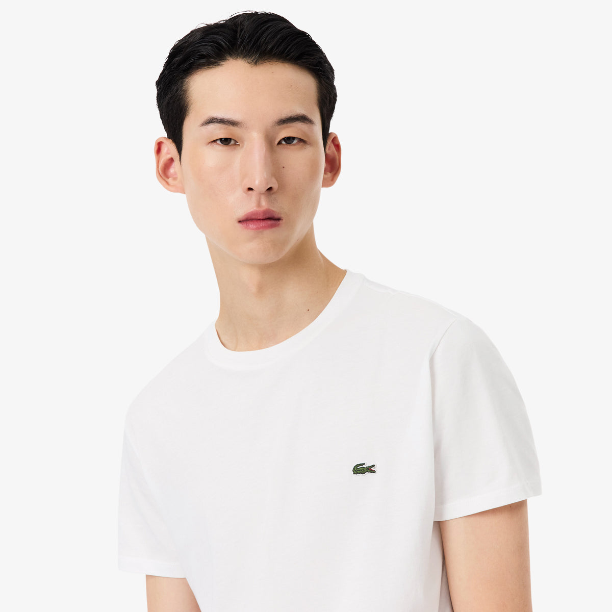 Lacoste Erkek Regular Fit Bisiklet Yaka Beyaz T-shirt