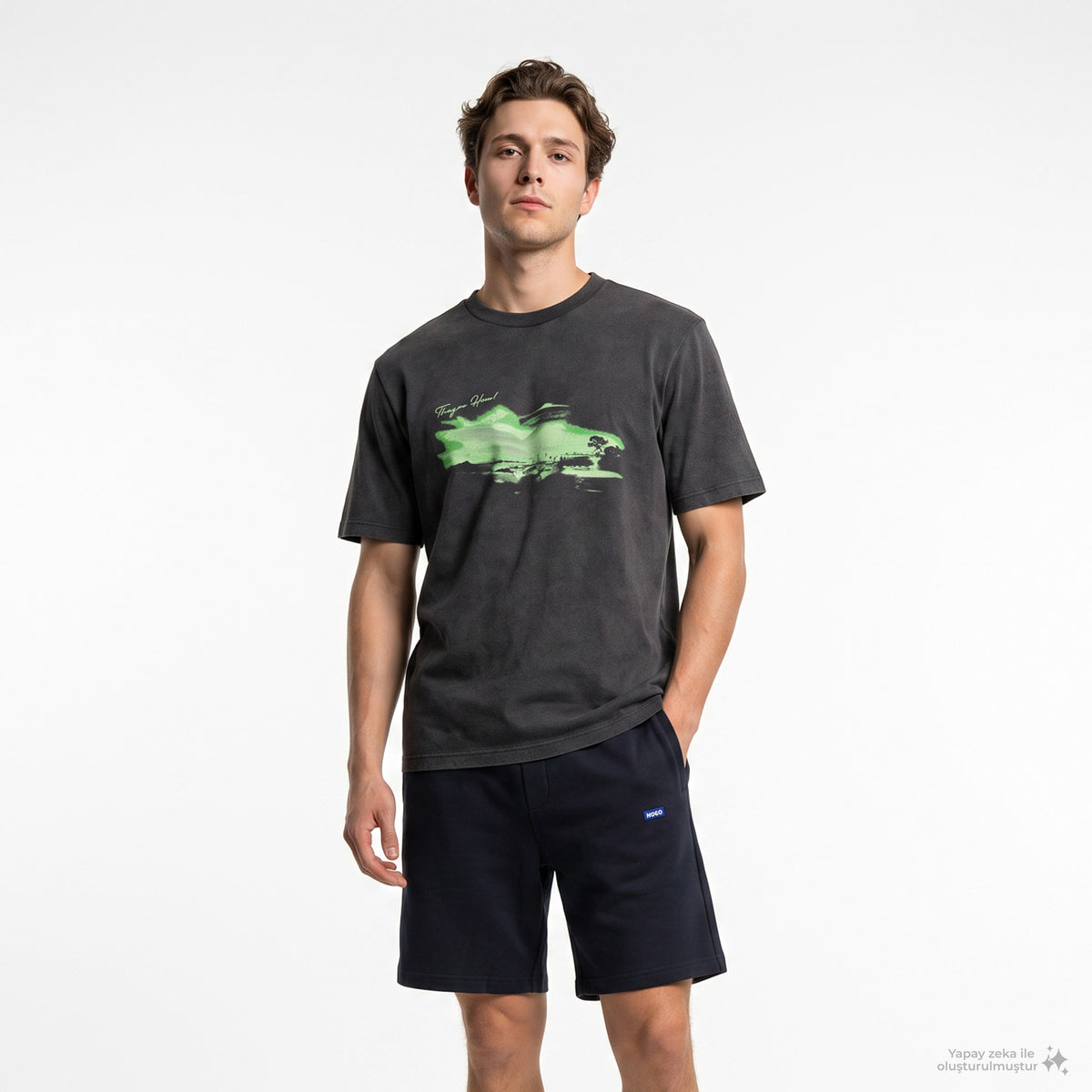 Hugo Nextralio Erkek Siyah T-shirt